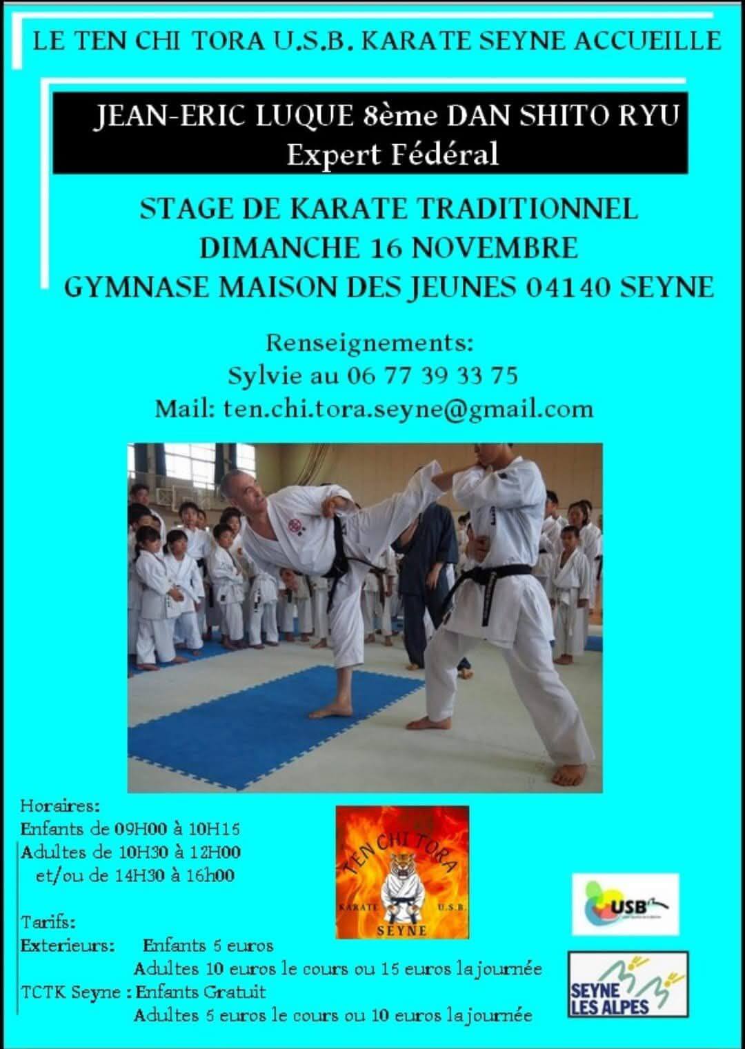 Stage de Karaté Traditionnel à Seyne (04)